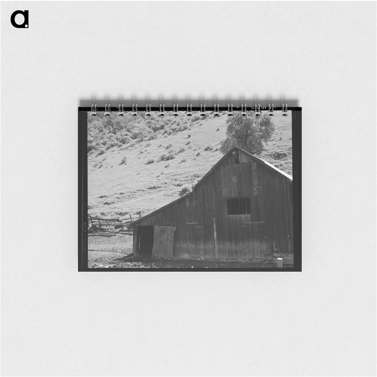アートメモ帳-Barn in a valley back of Mission San Jose - ドロテア ラング Memo.