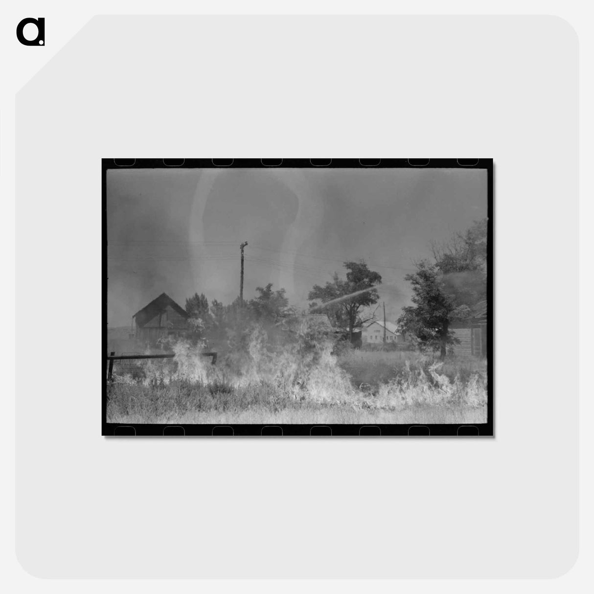 アートポストカード-Grass Fire, Vale, Oregon
- ラッセル リー Postcard.