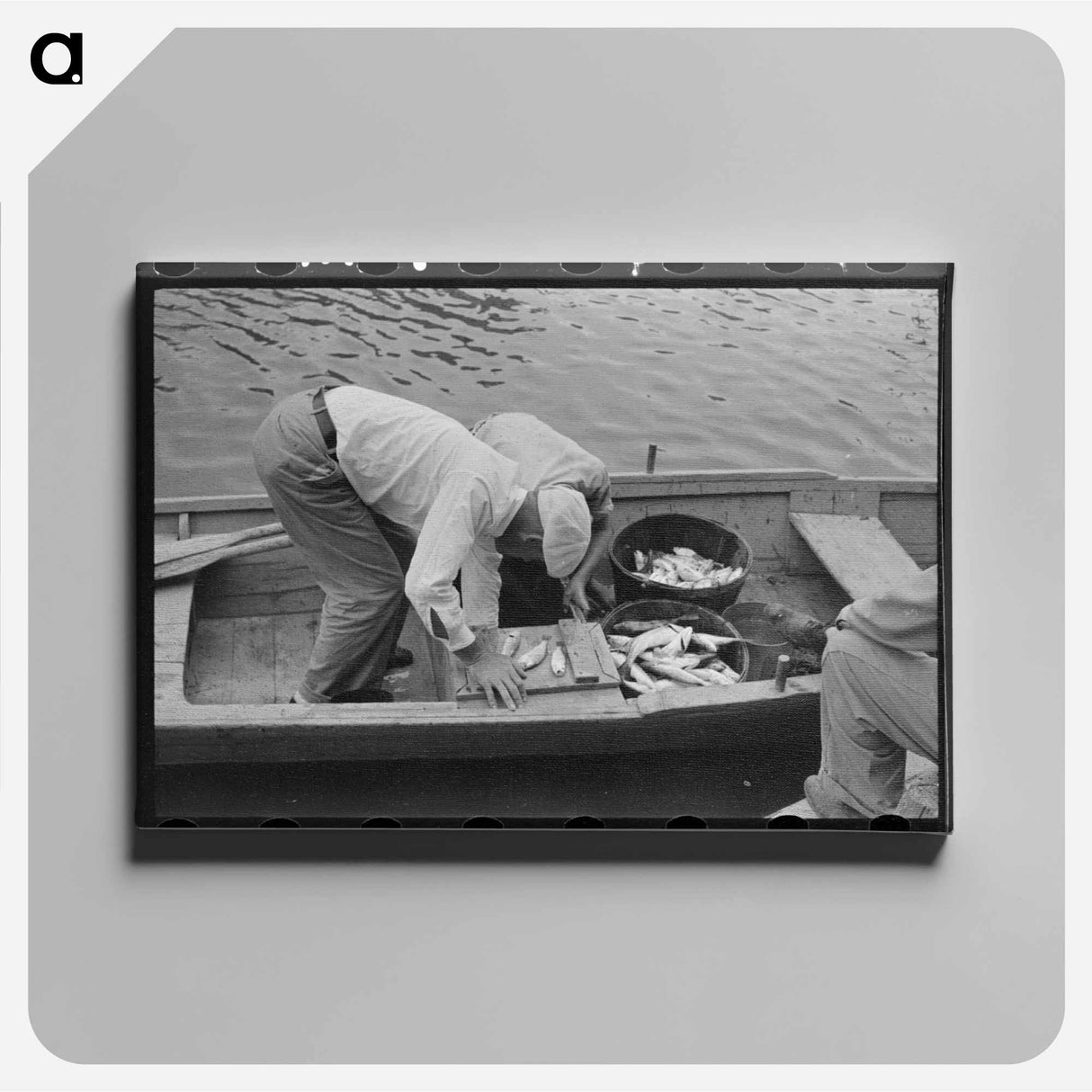 アートパネル-Unloading Oysters, Olga, Louisiana
- ラッセル リー Canvas.