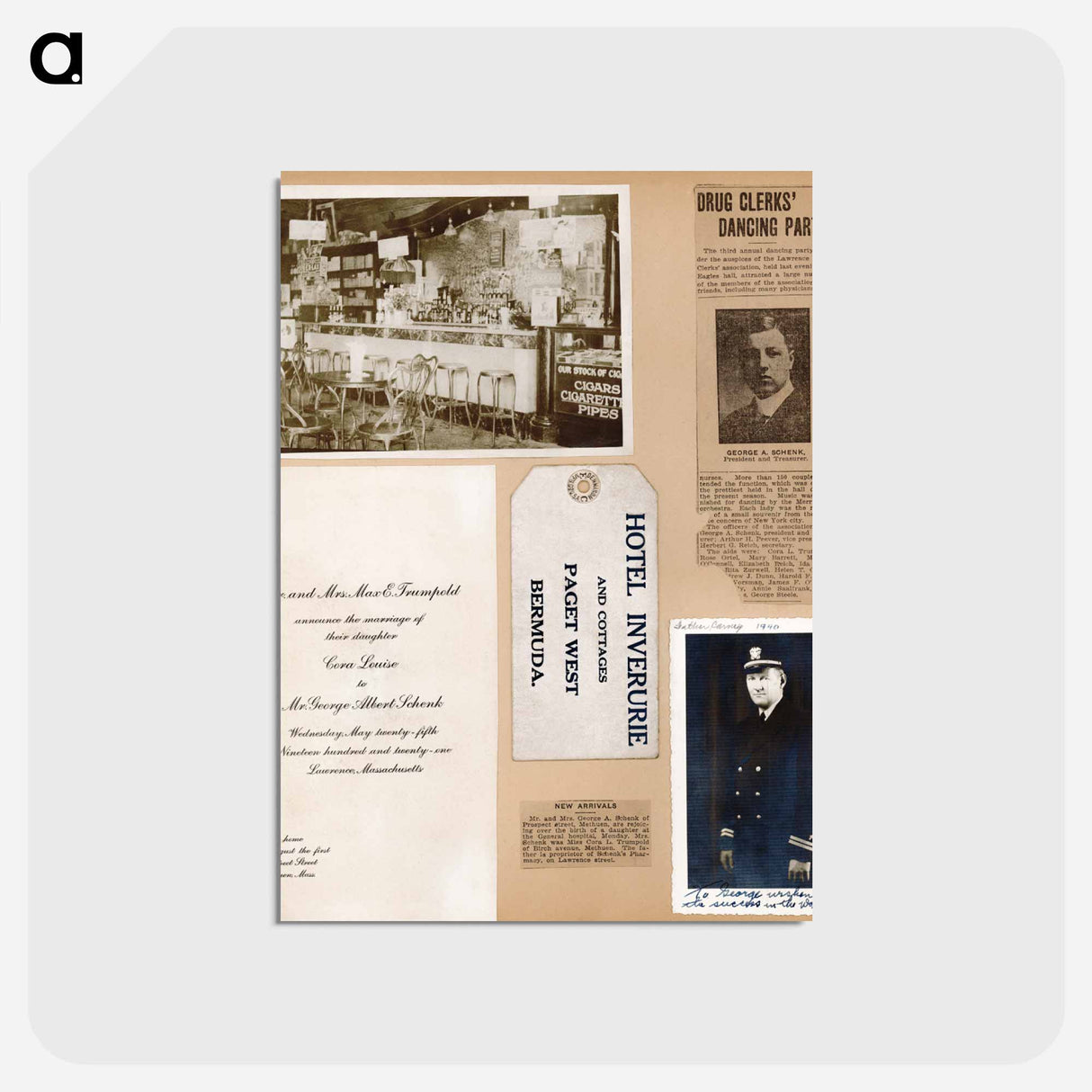 アートポストカード-Schenk Family Scrapbook
- ボストン公共図書館 Postcard.
