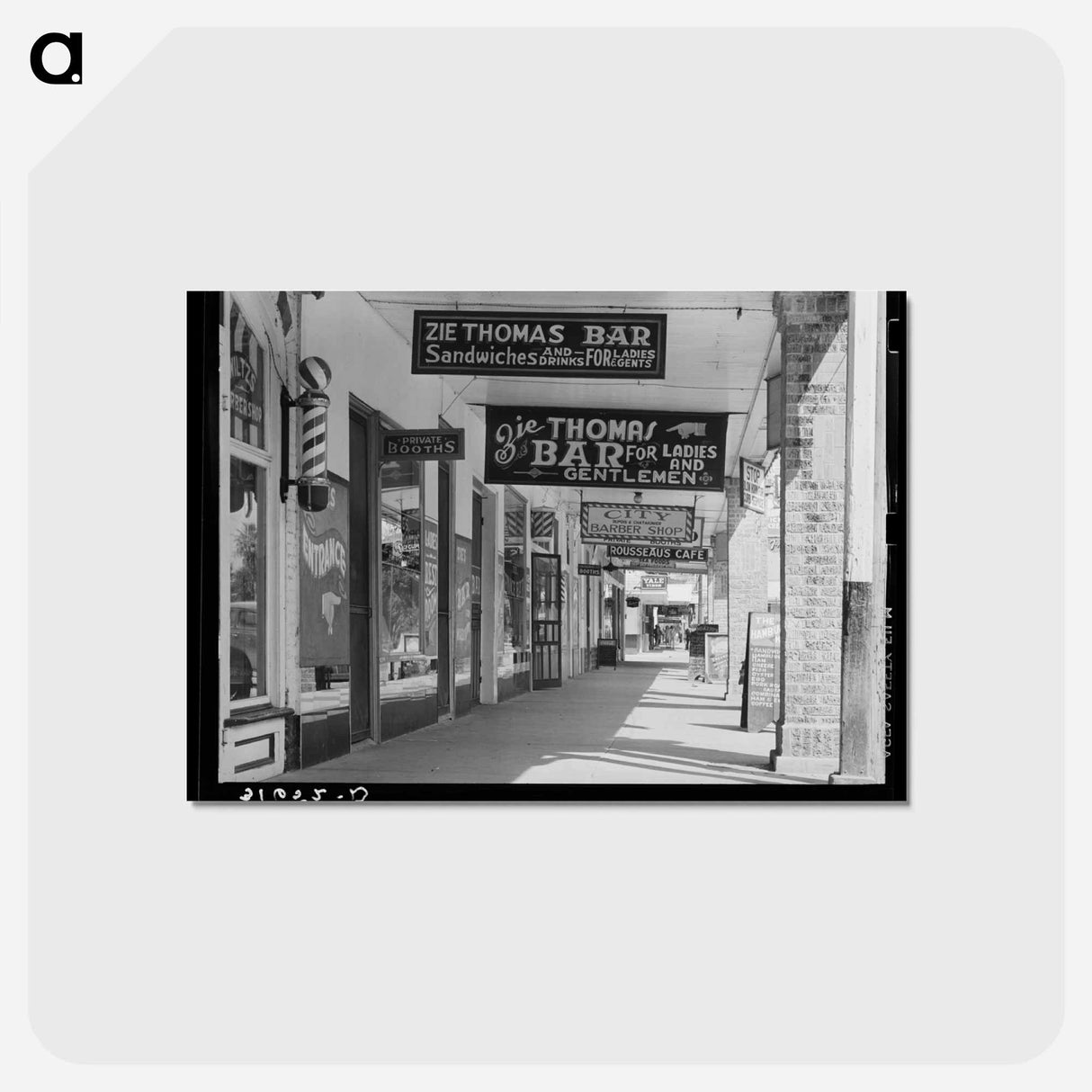 アートポストカード-Saint Martinville Balconies
- ラッセル リー Postcard.
