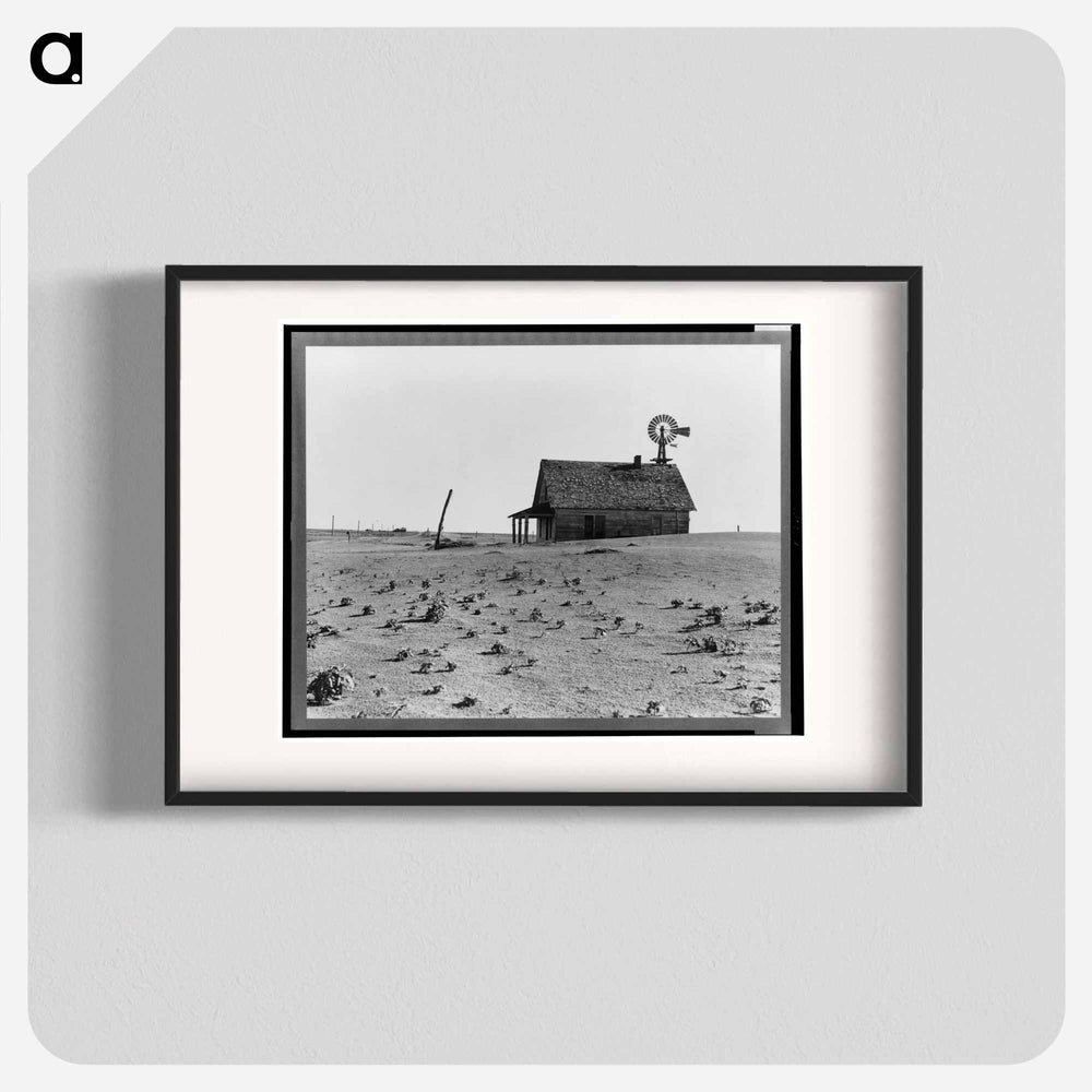 Dust Bowl farm - Dorothea Lange Poster.