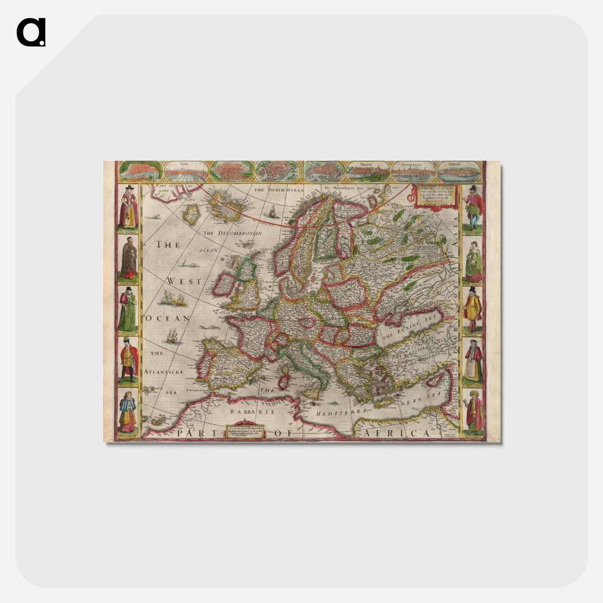 アートポストカード-Europ and Its Cities
- ボストン公共図書館 Postcard.