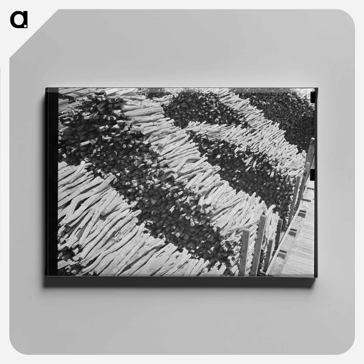 アートパネル-Stacks of Wood in Railroad Yard
- ラッセル リー Canvas.