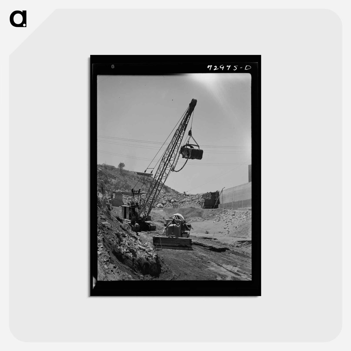 アートポストカード-Shasta Dam Excavation
- ラッセル リー Postcard.