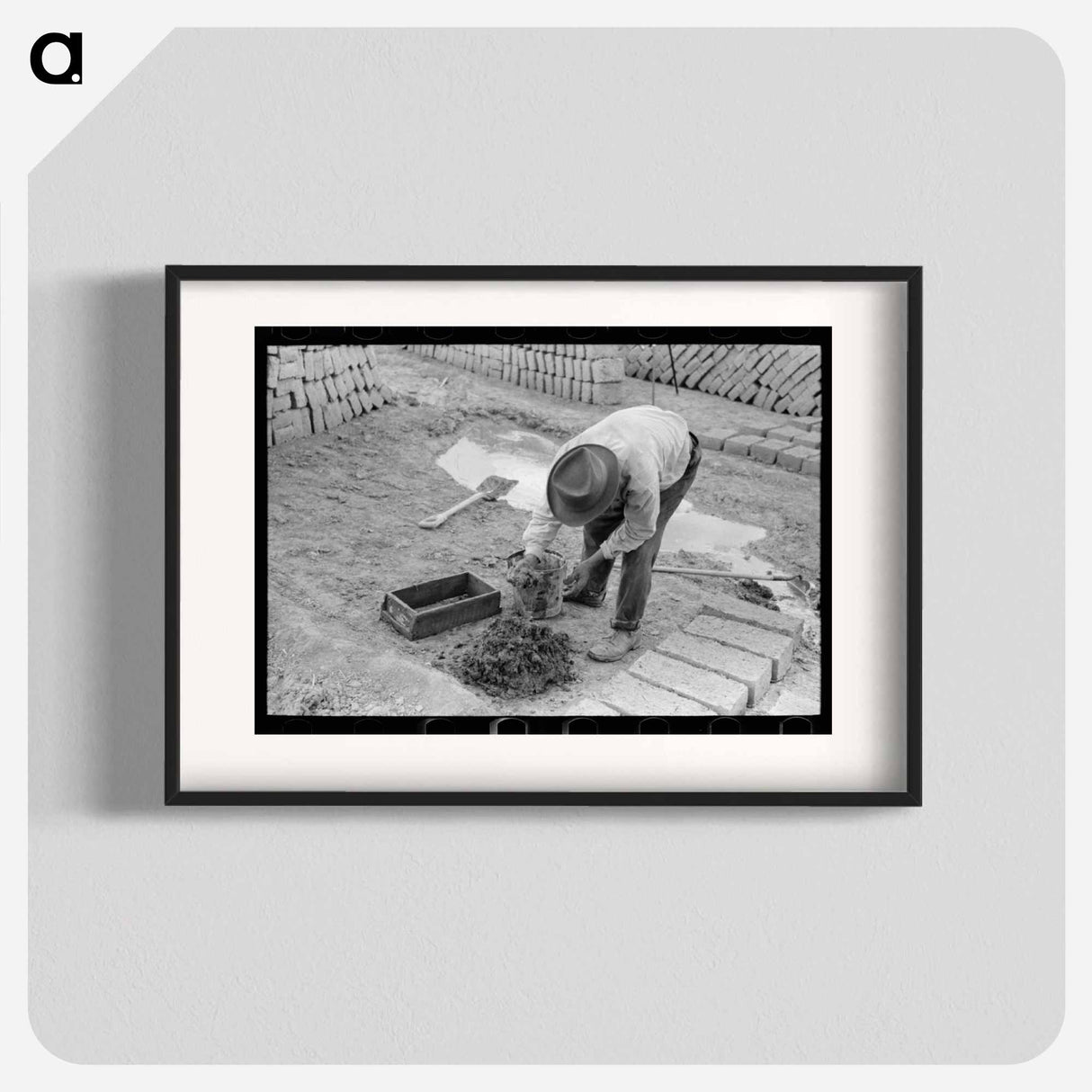 アートポスター-Adobe Brick Making
- ラッセル リー Poster.