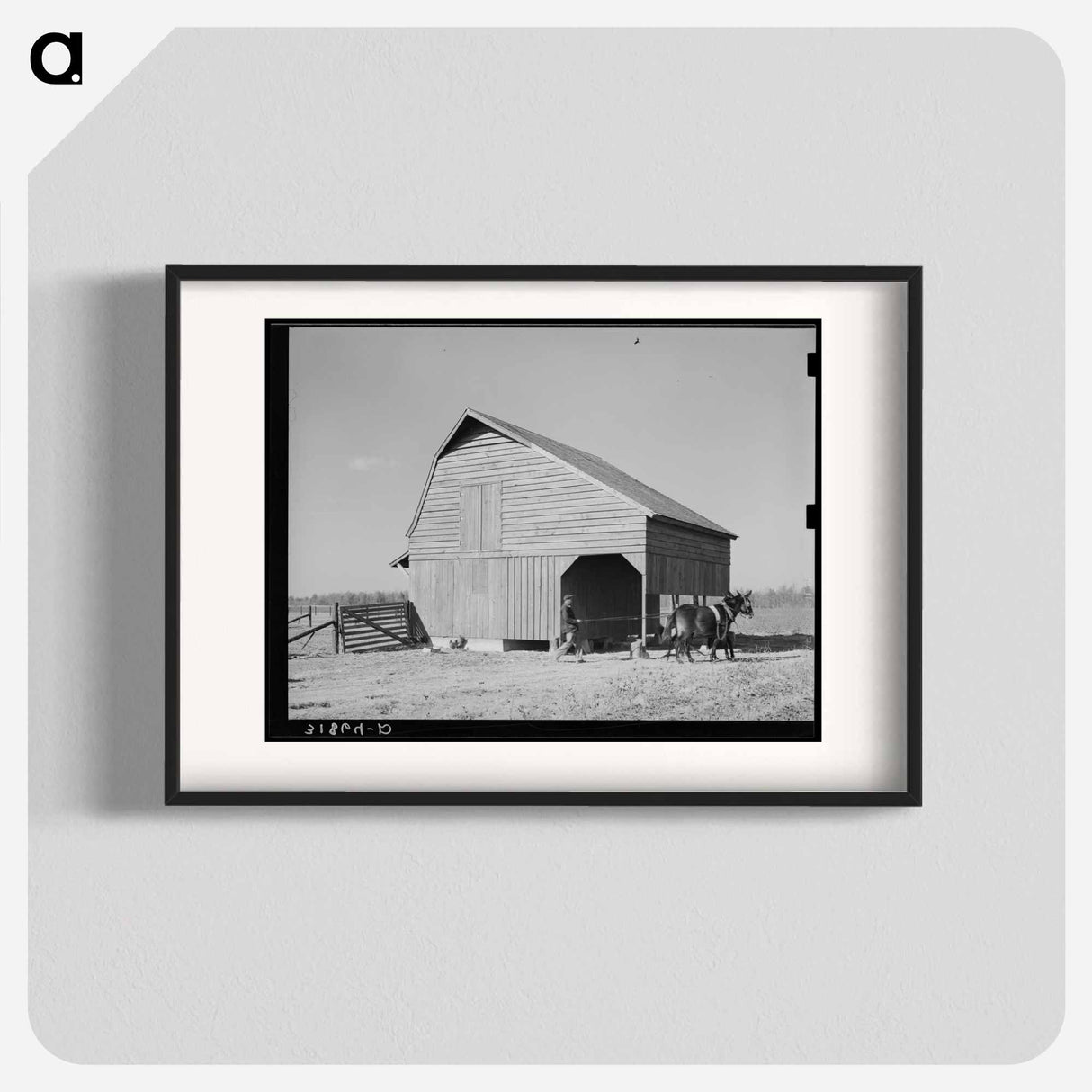 アートポスター-Barn with Farmer and Livestock
- ラッセル リー Poster.
