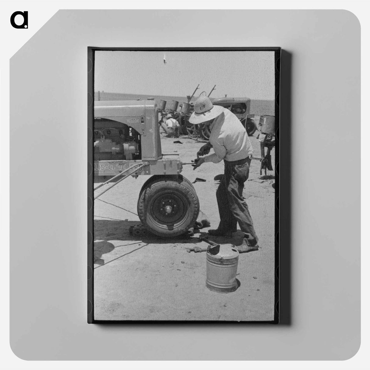 アートパネル-Day Laborer Cranking Tractor
- ラッセル リー Canvas.
