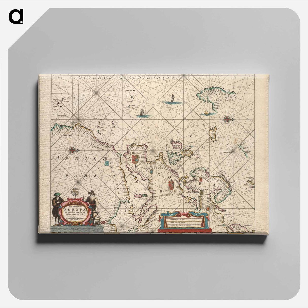 アートパネル-Pas-kaart van Europa
- ボストン公共図書館 Canvas.