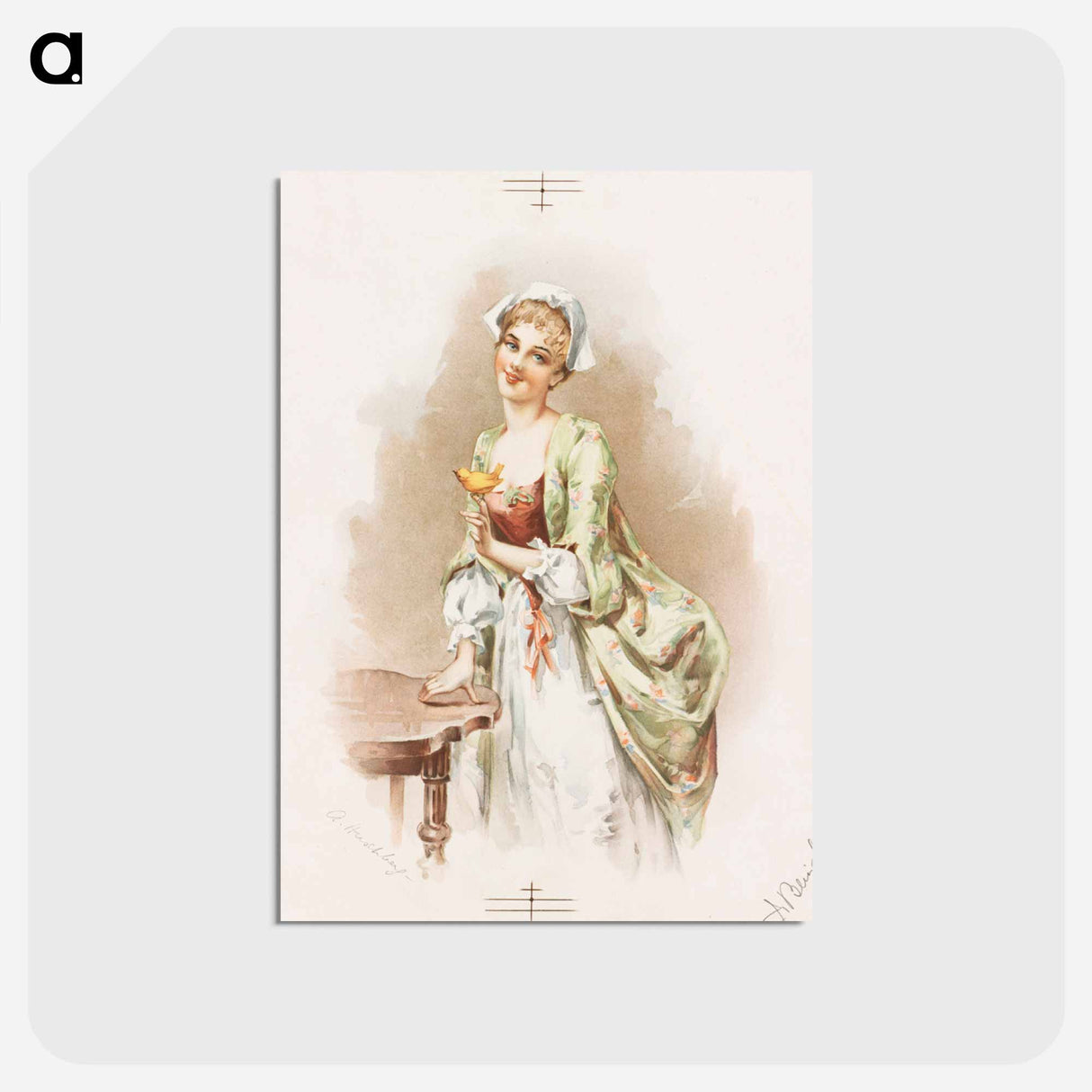 アートポストカード-Woman with Yellow Bird
- ボストン公共図書館 Postcard.