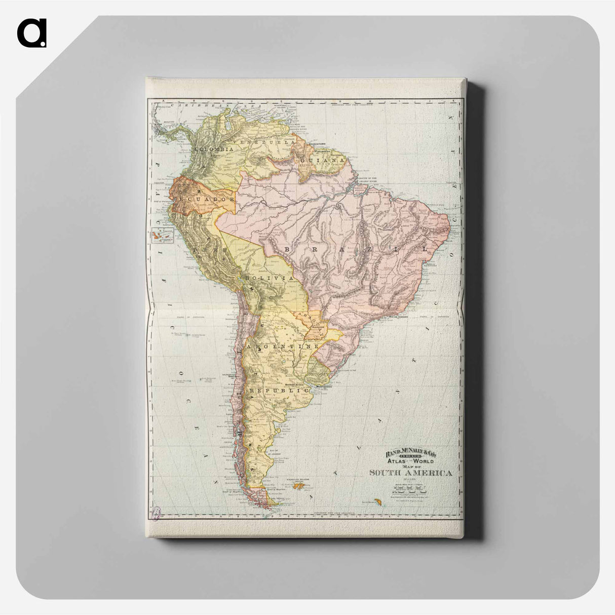 アートパネル-South America World Map Atlas
- ボストン公共図書館 Canvas.