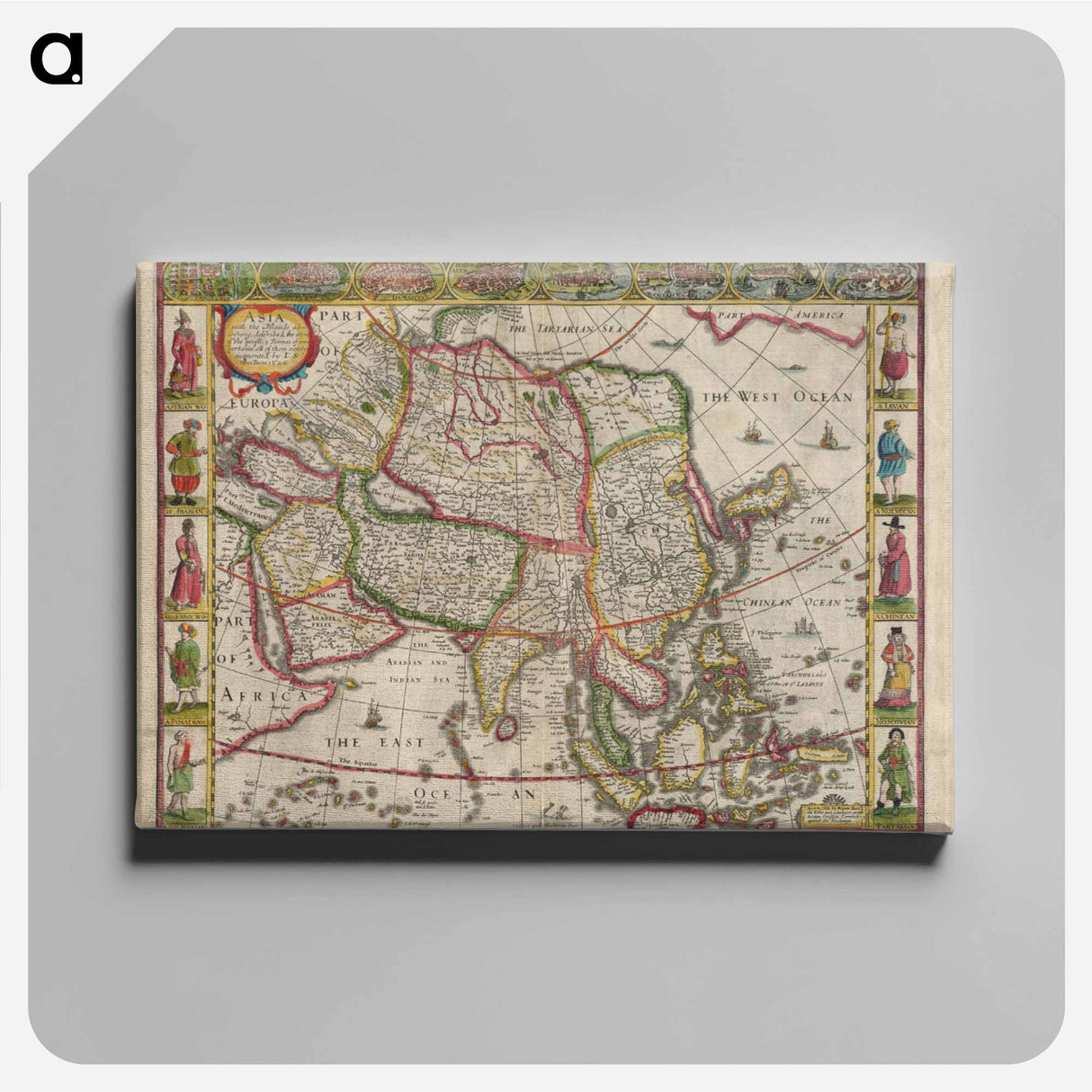 アートパネル-Asia : with the islands adioyning
- ボストン公共図書館 Canvas.