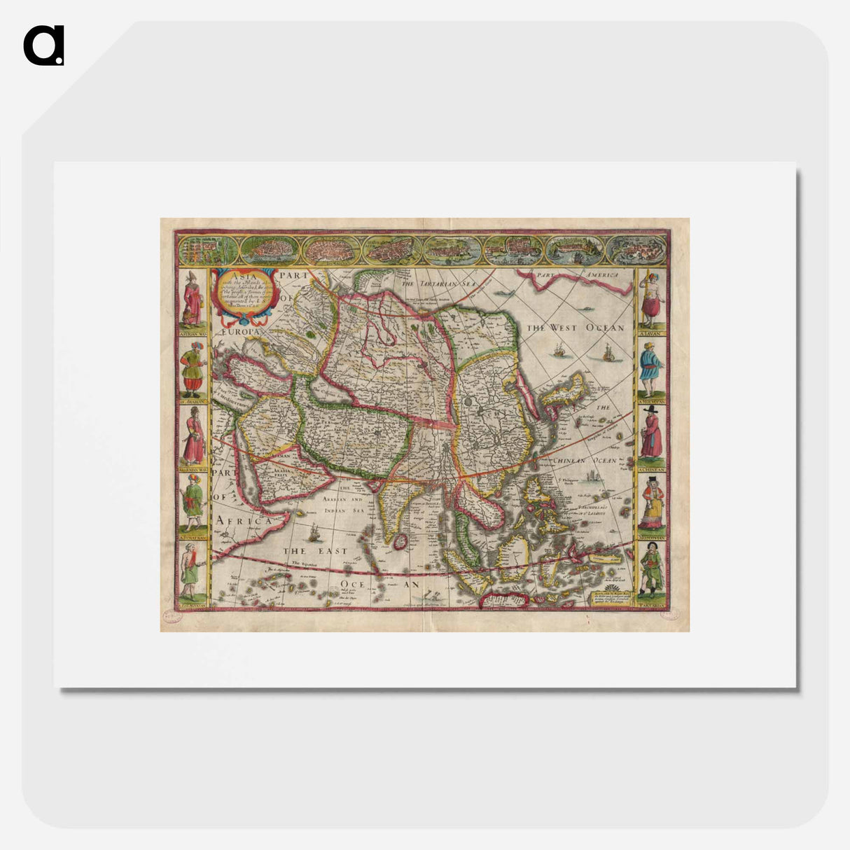 アートポスター-Asia : with the islands adioyning
- ボストン公共図書館 Poster.