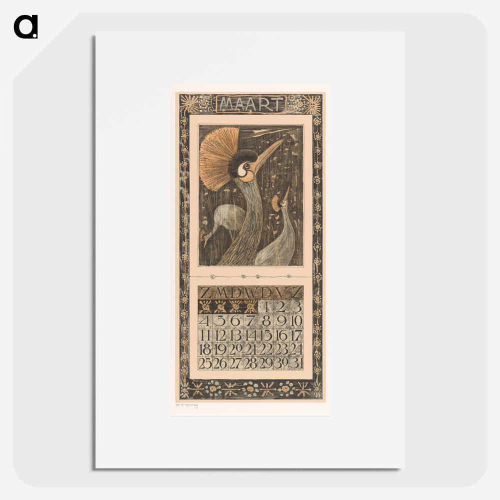 Calendar days with clocks - Theo van Hoytema Poster.