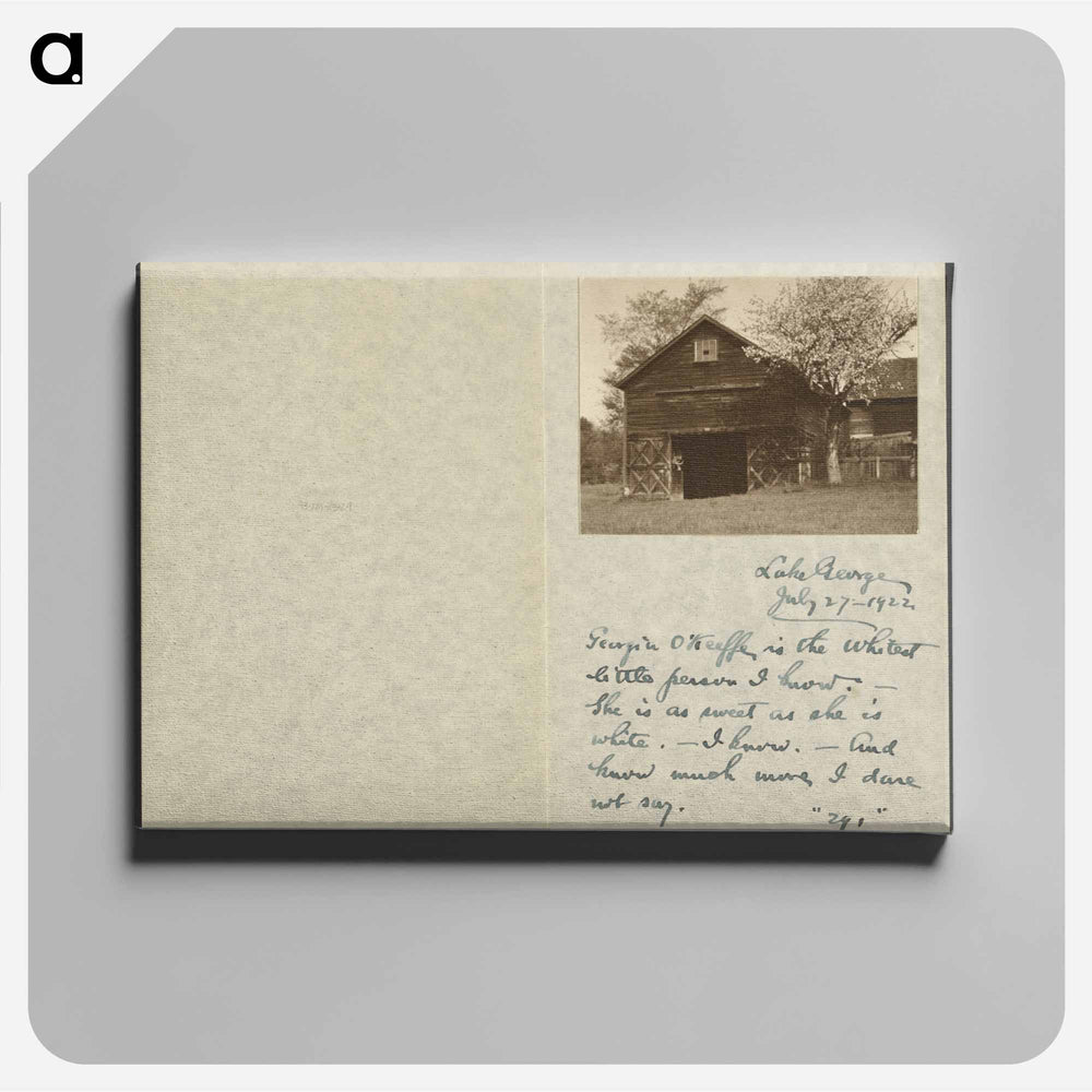 Barn and Apple Blossoms - アルフレッド スティーグリッツ Canvas.