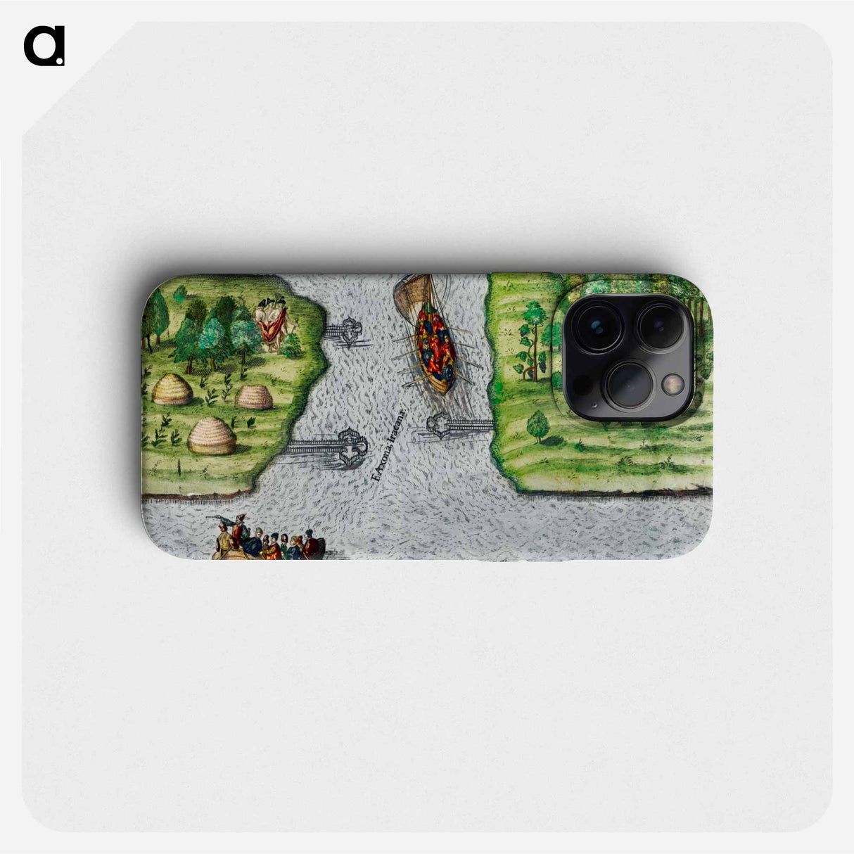 Leaving the River of May - アンティーク地図 Phone Case.