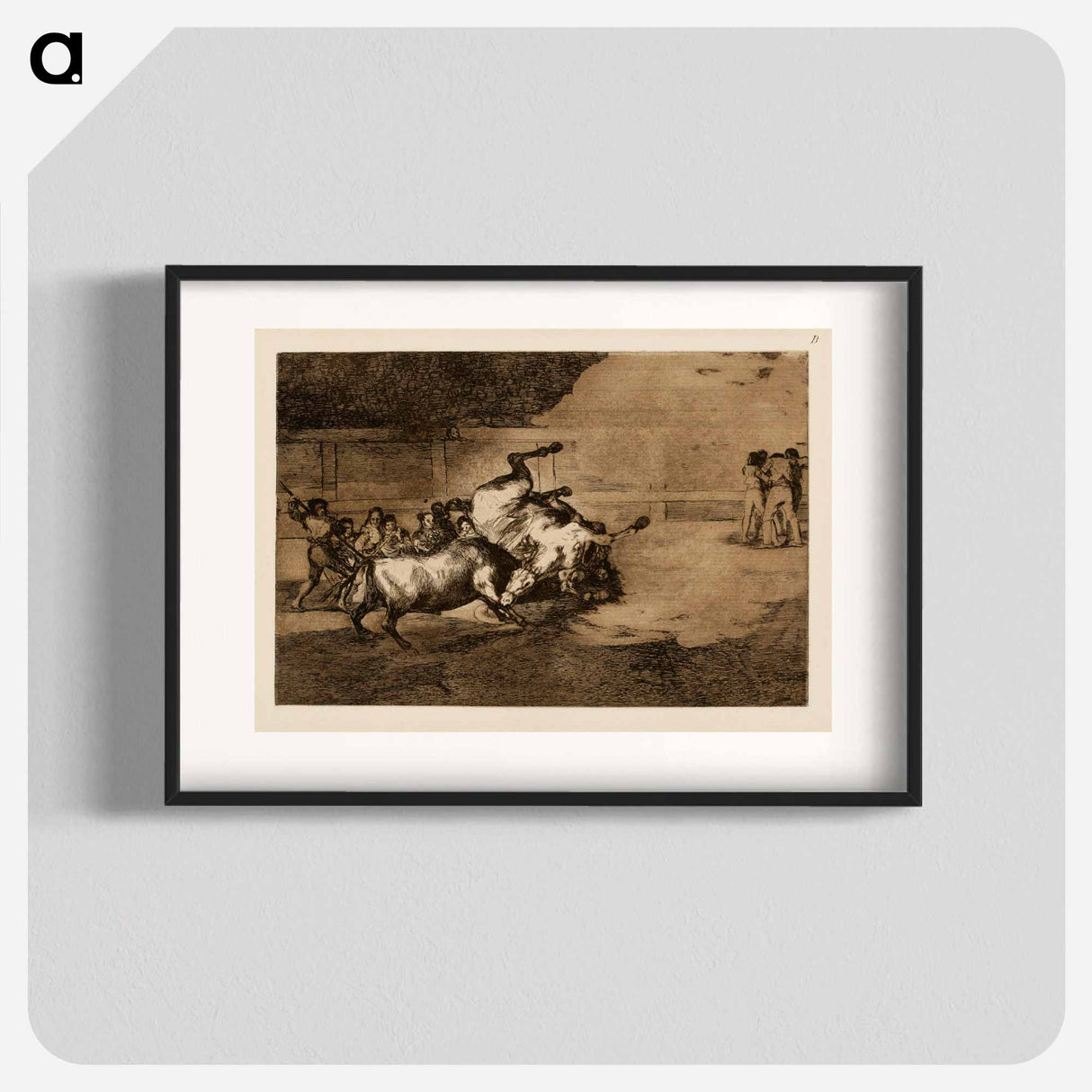 Villin härän onneton raivo - フランシスコ デ ゴヤ Poster.