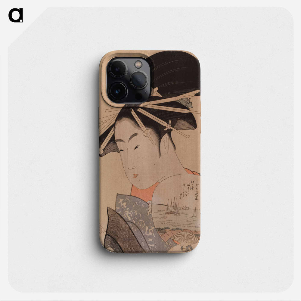 Geisha with a fan - 喜多川 歌麿 Phone Case.