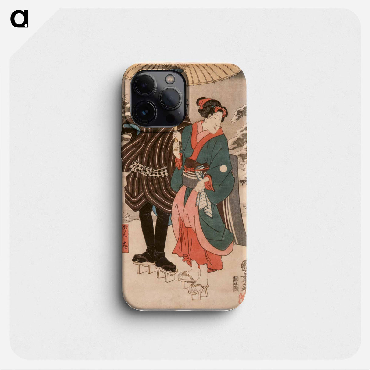 Osayo and Genta - 歌川 国芳 Phone Case.