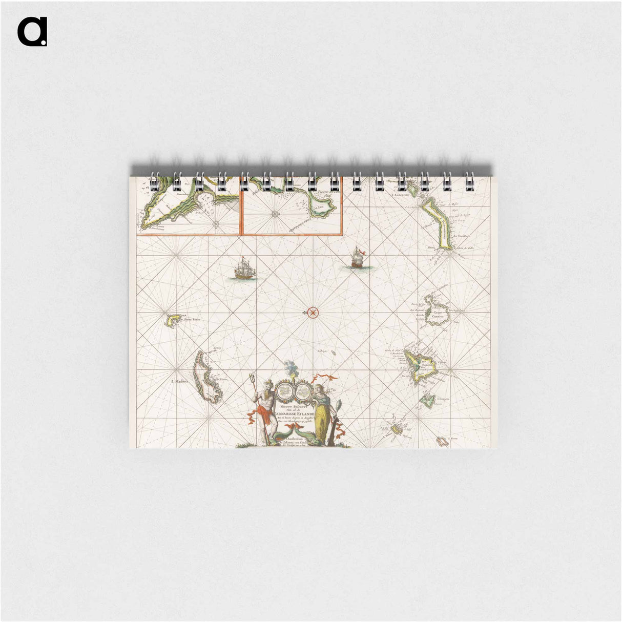 Paskaart van de Canarische Eilanden - アンティーク地図 Memo.