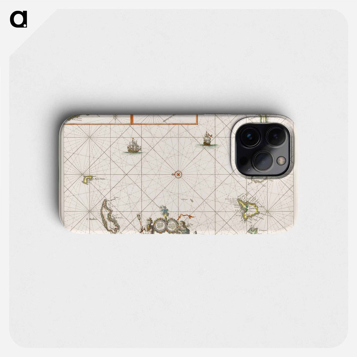 Paskaart van de Canarische Eilanden - アンティーク地図 Phone Case.