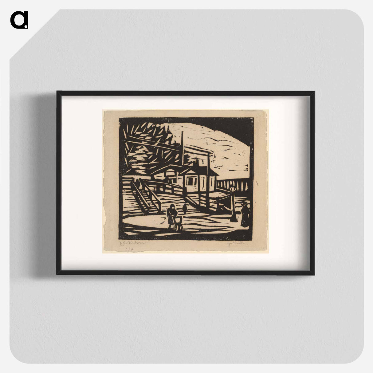 Shed on the Bank of the Elbe - Ernst Ludwig Kirchner Poster.