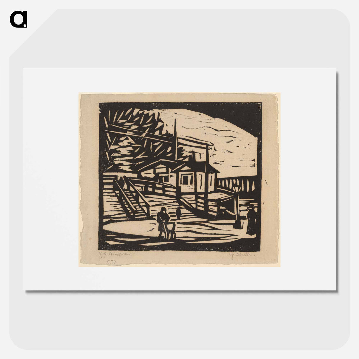 Shed on the Bank of the Elbe - Ernst Ludwig Kirchner Poster.