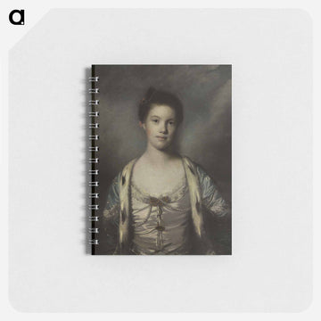 Portrait of Bridget Moris in a White Silk Dress - ジョシュア レノルズ Memo.