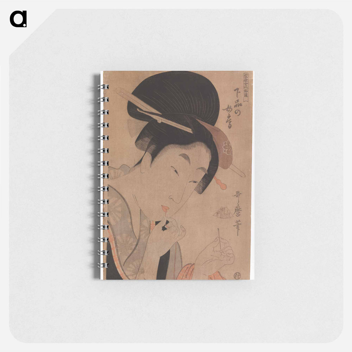 Geisha pujottamassa lankaa silmäneulaan - 喜多川 歌麿 Memo.