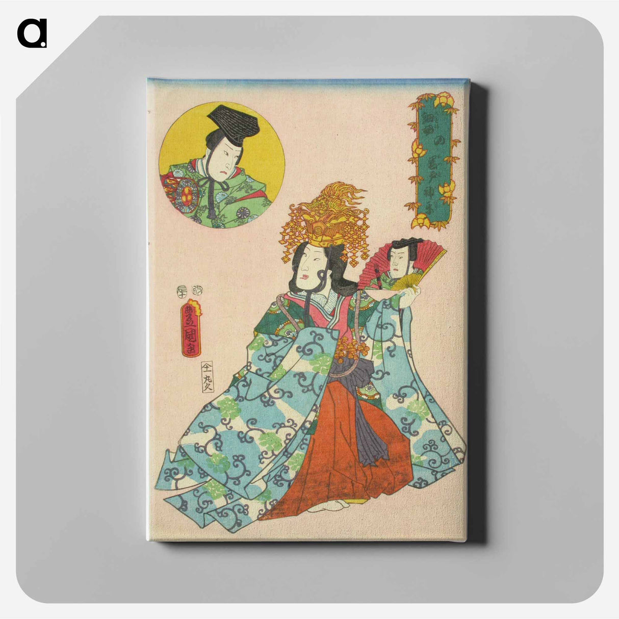 アートパネル-Actor Nakamura Fukusuke as Kagura Dancer in Shosagoto Play
- 歌川 国貞 Canvas.
