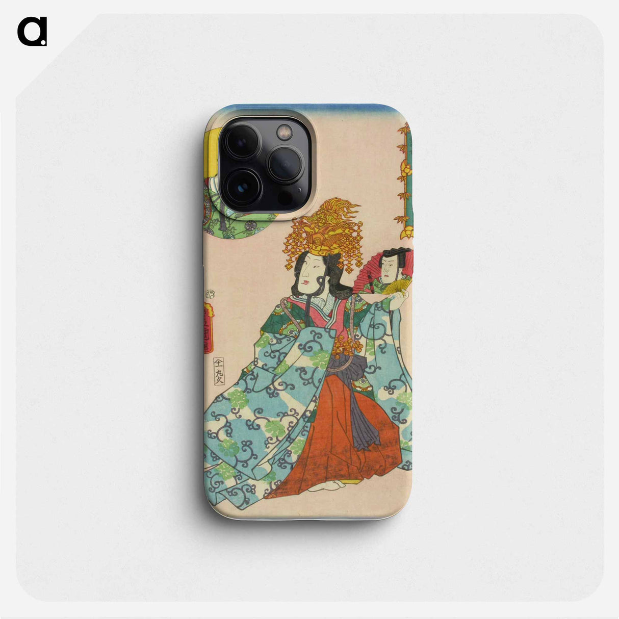 Actor Nakamura Fukusuke as Kagura Dancer in Shosagoto Play
- 歌川 国貞 Phone Case.
