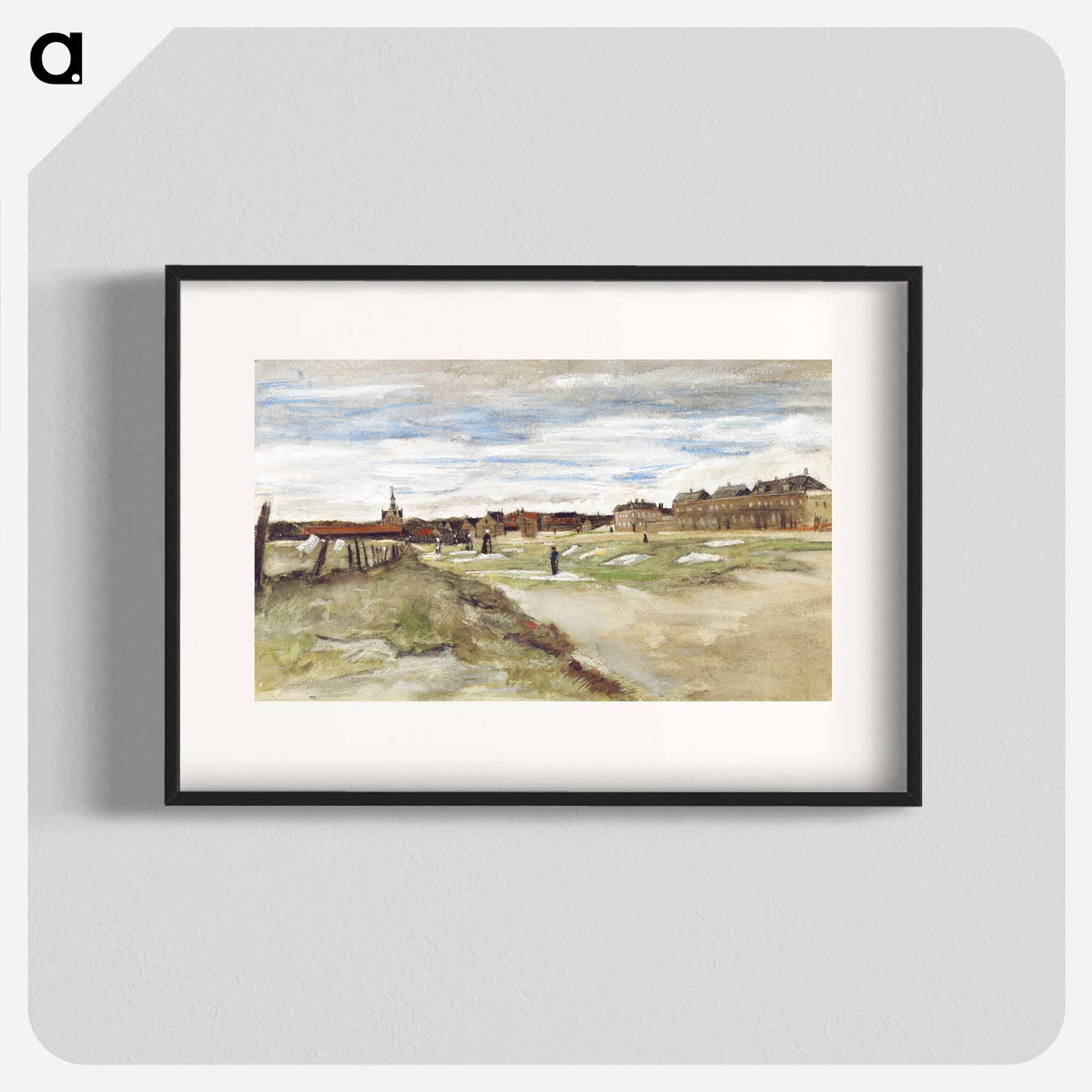 アートポスター-Bleaching Ground at Scheveningen - フィンセント ファン ゴッホ Poster.