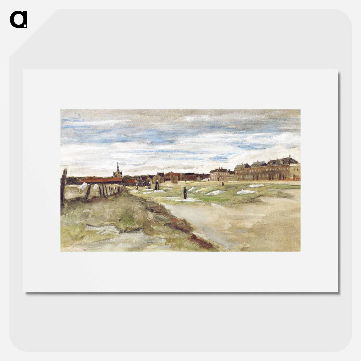 アートポスター-Bleaching Ground at Scheveningen - フィンセント ファン ゴッホ Poster.