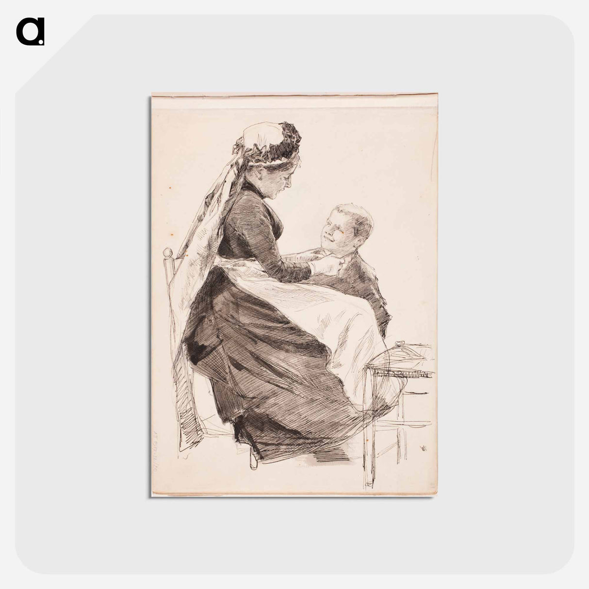 (unknown)part of a sketchbook - アルバート エーデルフェルト Postcard.