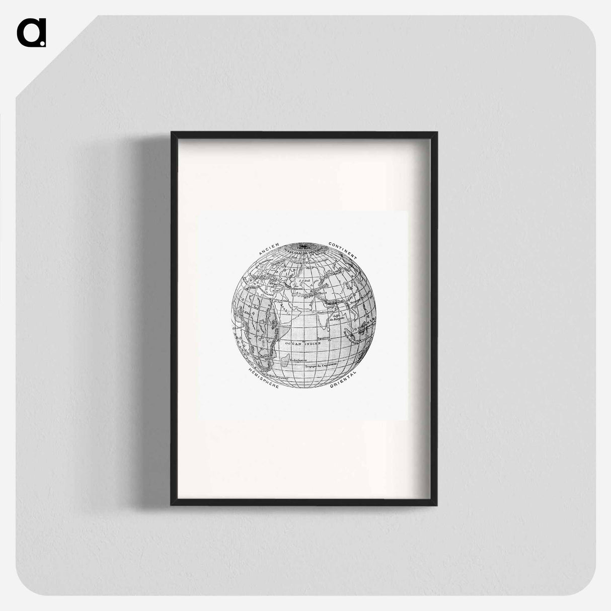 World atlas from The Practical Teaching of Geography - アンティーク地図 Poster.