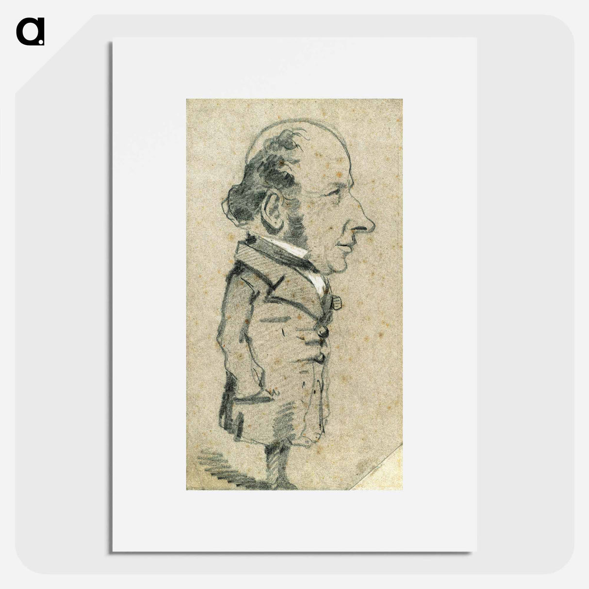 アートポスター-Caricature of Eugène Marcel - クロード モネ Poster.
