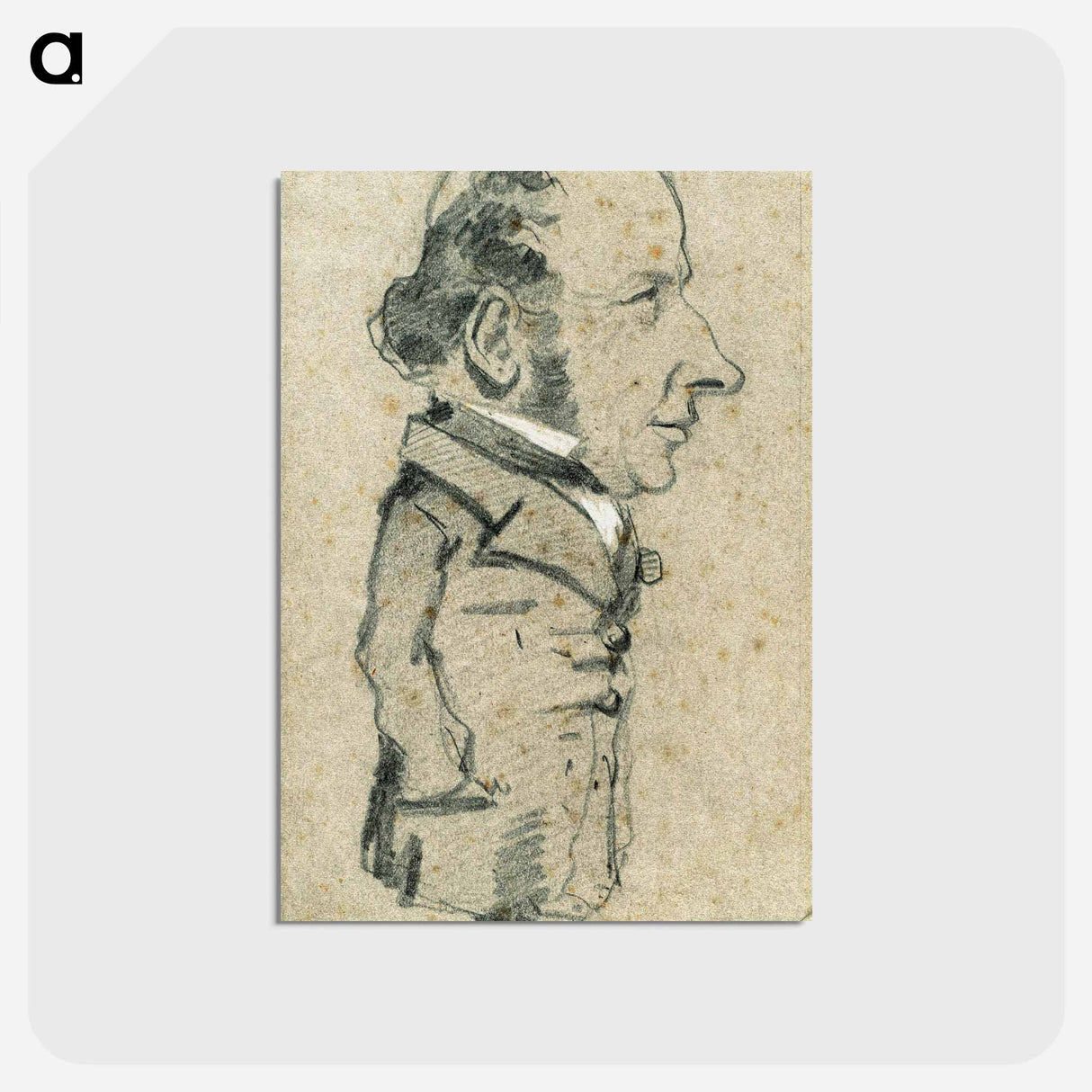 アートポストカード-Caricature of Eugène Marcel - クロード モネ Postcard.