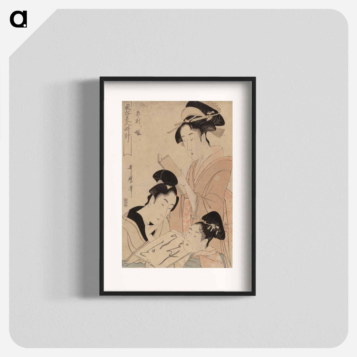 Women at two in the afternoon - 喜多川 歌麿 Poster.