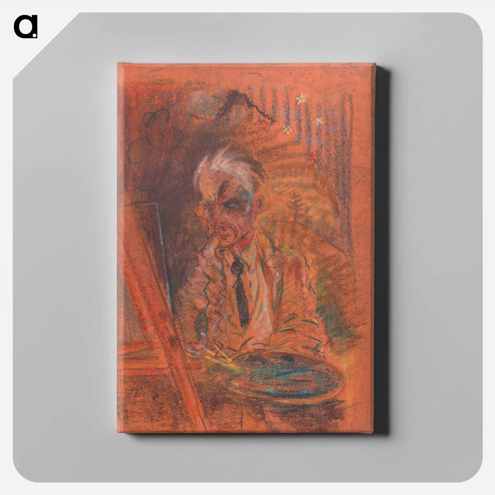 Self-portrait with palette - アーノルド ピーター ワイズ クビンチャン Canvas.