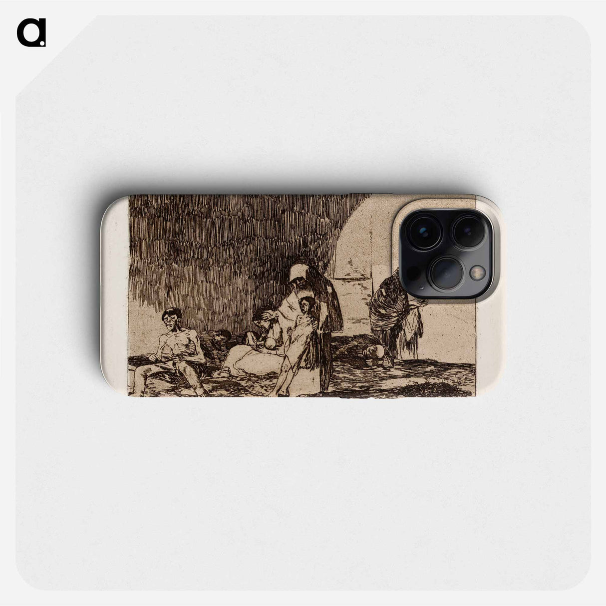Sairaat ja terveet (sanos y enfermos) - Francisco de Goya Phone Case.