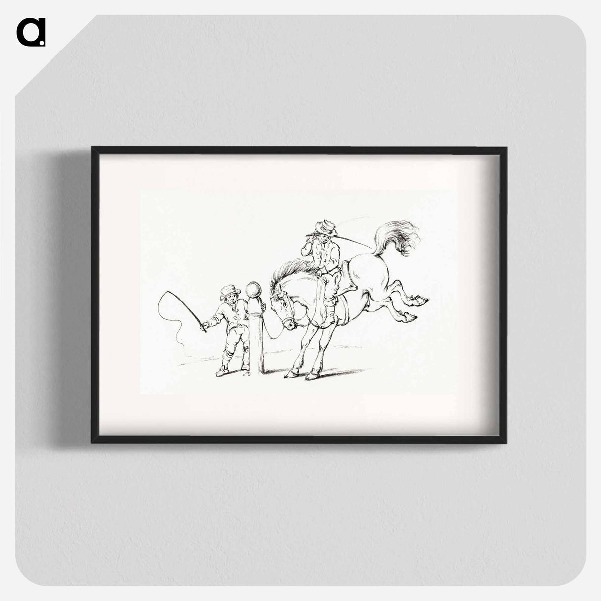 Taming a horse - ジャン ベルナール Poster.