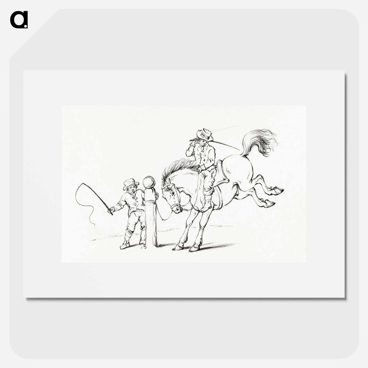 Taming a horse - ジャン ベルナール Poster.