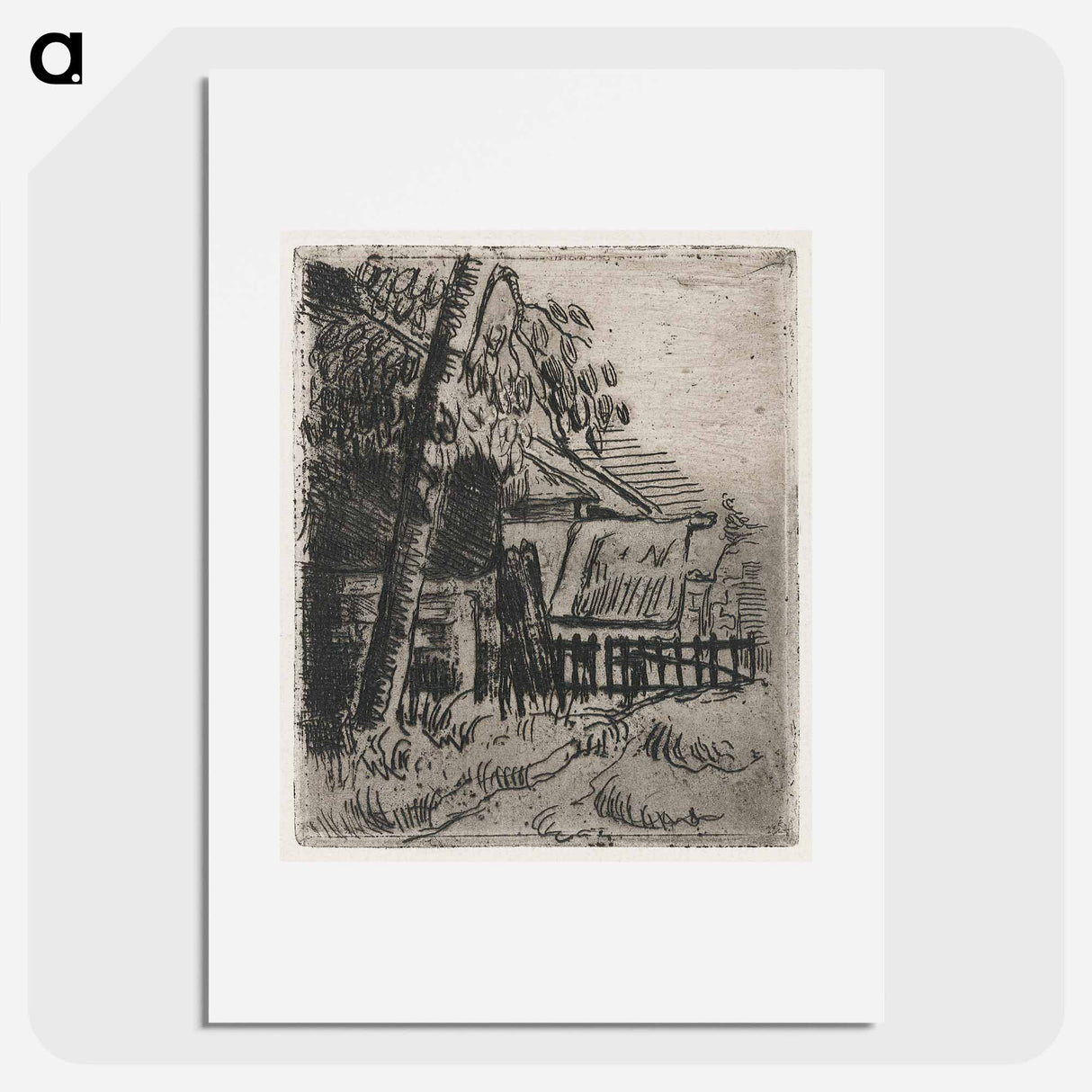 Landscape at Auvers - ポール セザンヌ Poster.