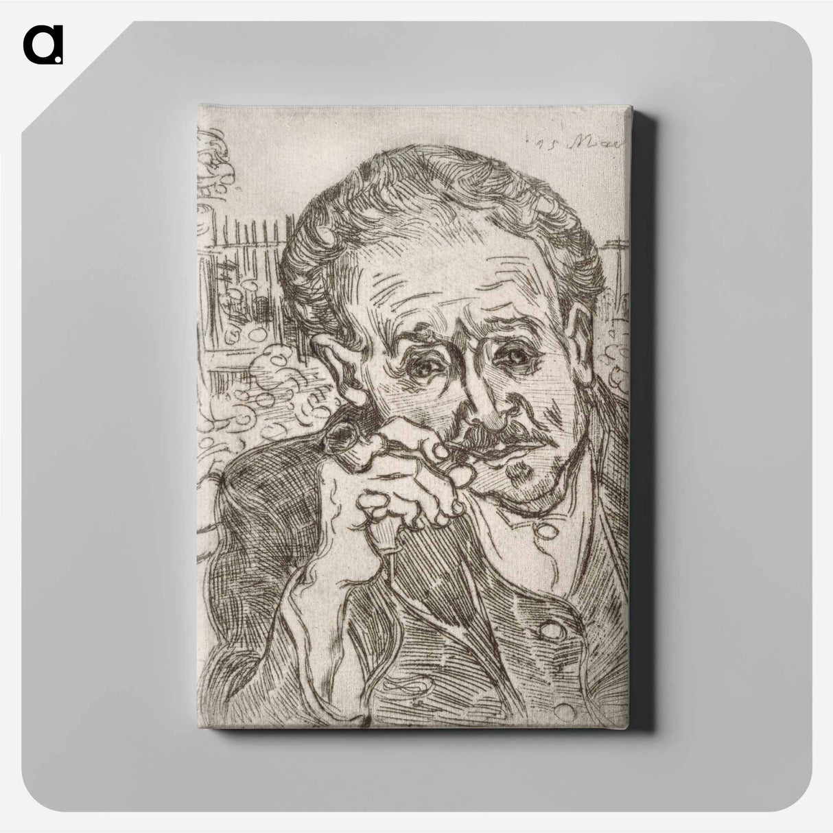 アートパネル-Portrait of Dr. Gachet - フィンセント ファン ゴッホ Canvas.