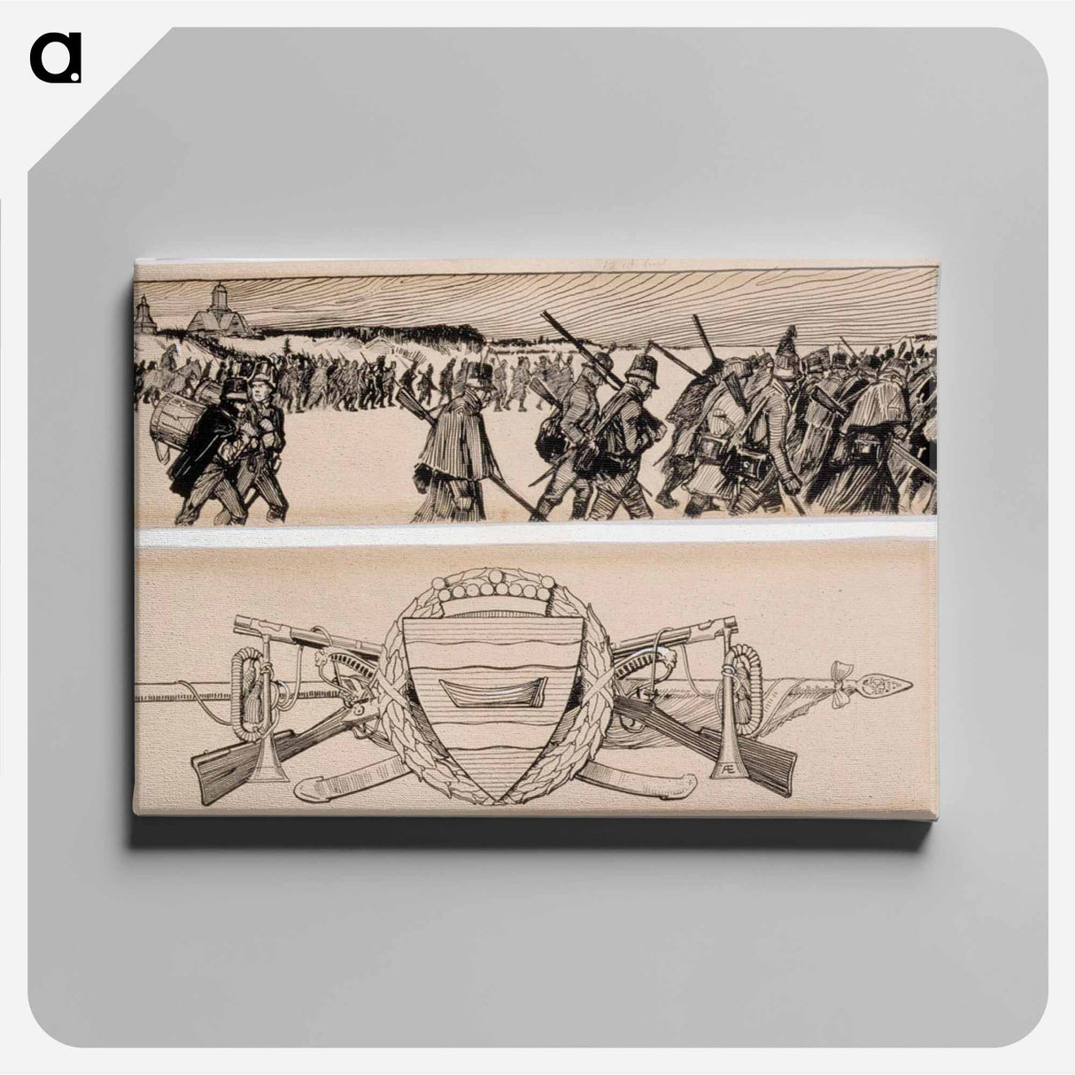 Adlercreutz-runon sivuvinjetti - アルバート エーデルフェルト Canvas.