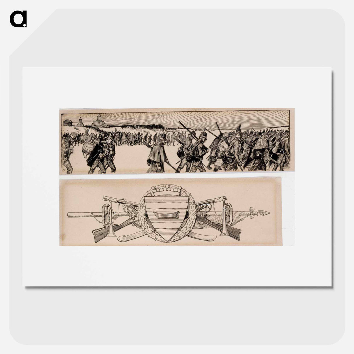 Adlercreutz-runon sivuvinjetti - アルバート エーデルフェルト Poster.