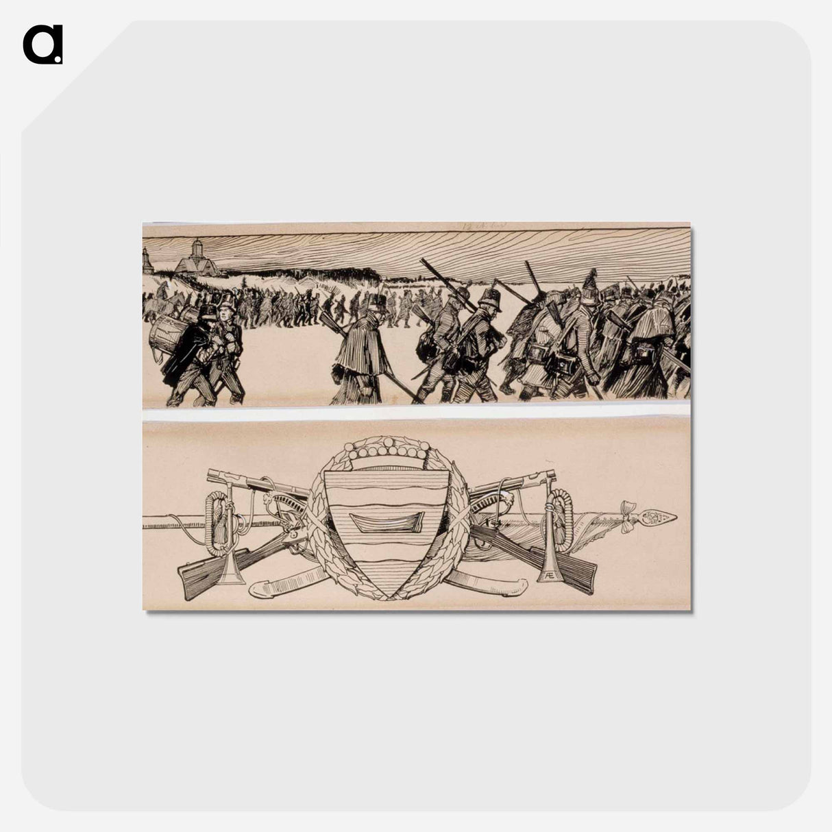 Adlercreutz-runon sivuvinjetti - アルバート エーデルフェルト Postcard.