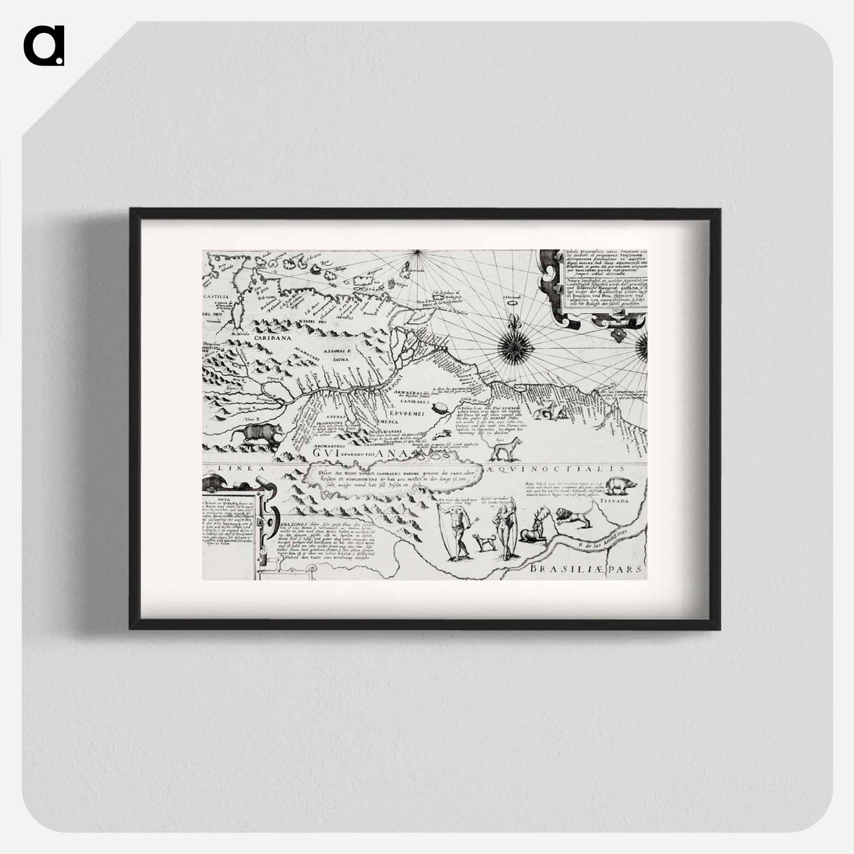 America map from Grand voyages - アンティーク地図 Poster.