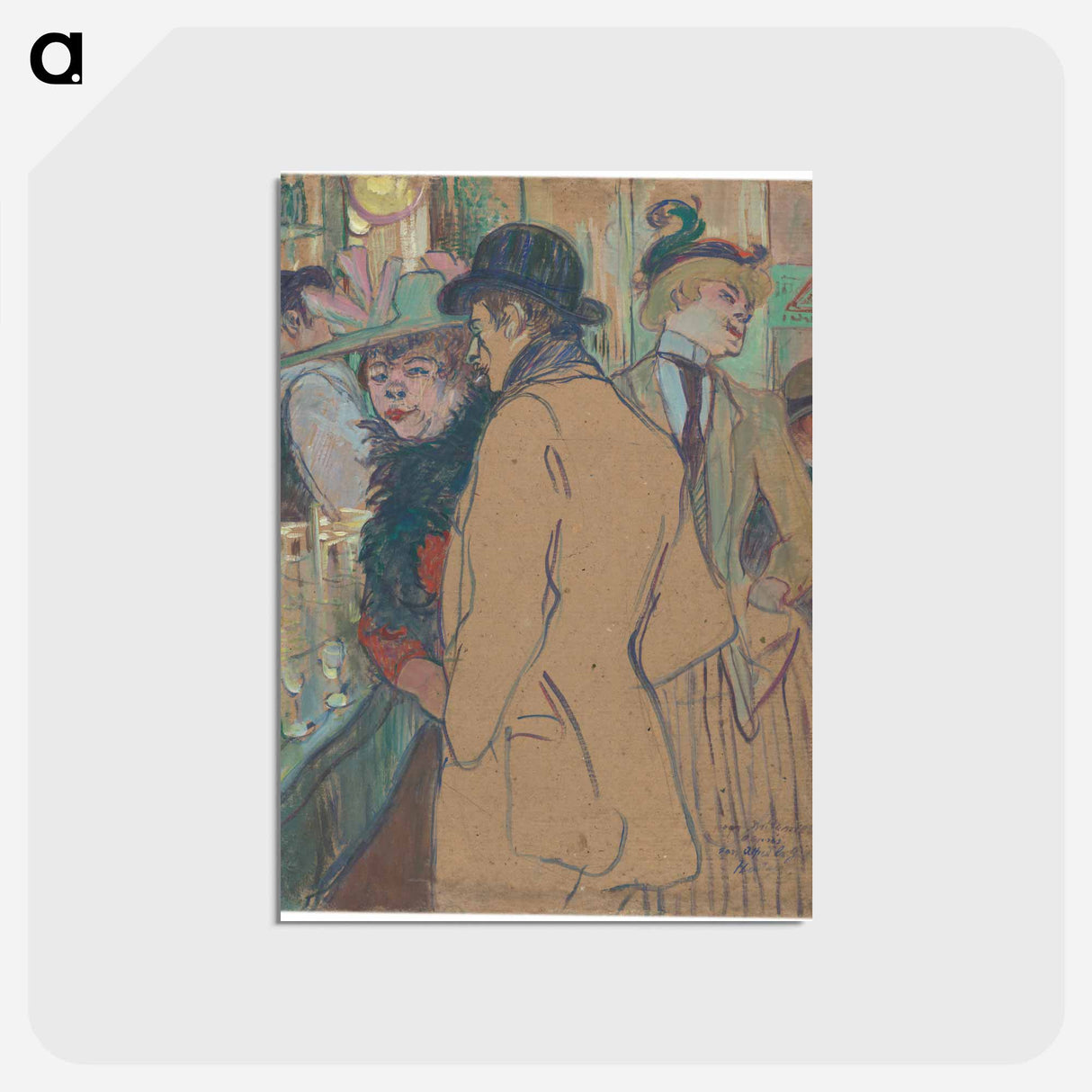 アートポストカード-Alfred la Guigne - アンリ ド トゥールーズ ロートレック Postcard.