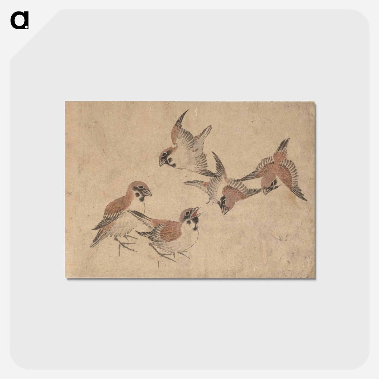 アートポストカード-Album of Sketches by Katsushika Hokusai and His Disciples - 葛飾 北斎 Postcard.